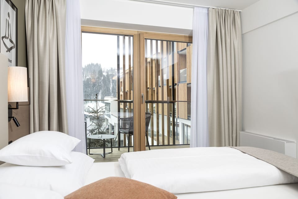 Standard Double or Twin Room, 1 Bedroom, Balcony, Mountain View | In-room safe, desk, blackout drapes, soundproofing