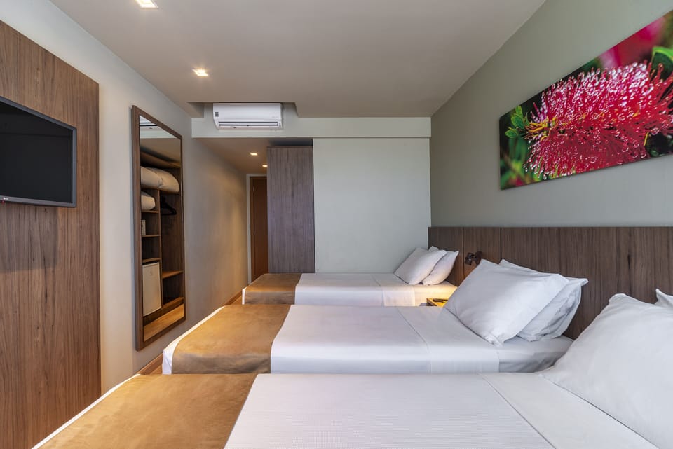 Triple Luxury | Hypo-allergenic bedding, down comforters, Select Comfort beds, minibar