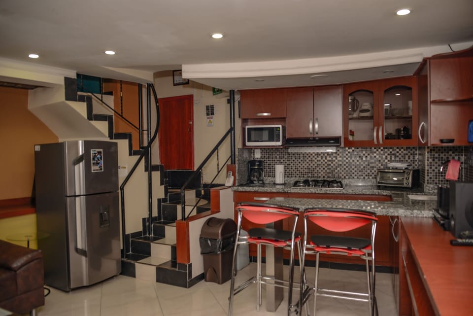 Deluxe Apartment, 2 Bedrooms, Hot Tub (2 Queen Beds) | Private kitchen | Fridge, microwave, stovetop, rice cooker