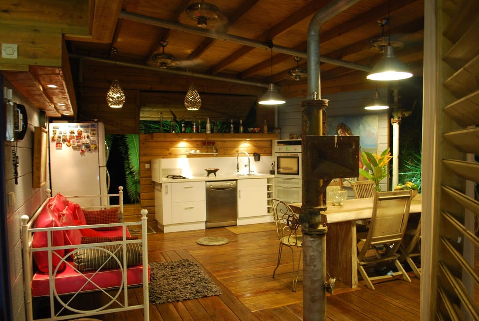 Dining area and the small outdoor lounge
