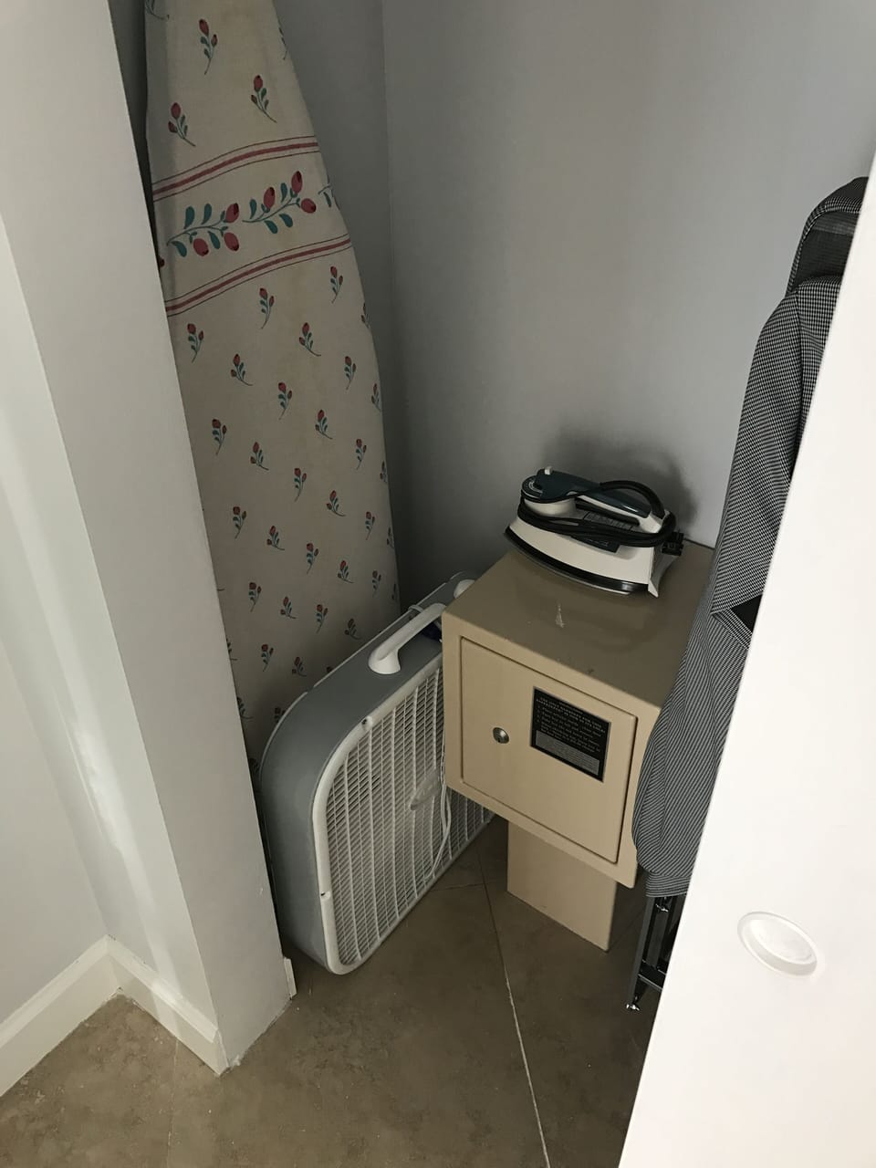 In room safe. 