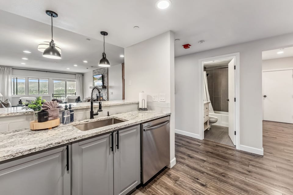 Well-appointed kitchen with modern appliances.