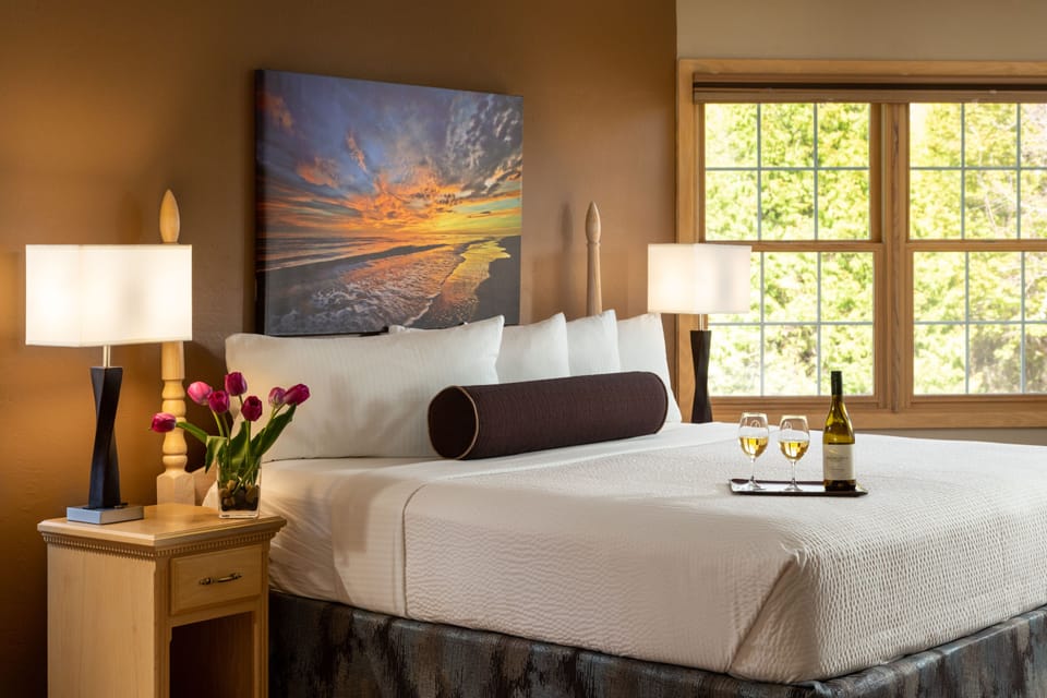 Premium bedding, blackout drapes, iron/ironing board, free WiFi