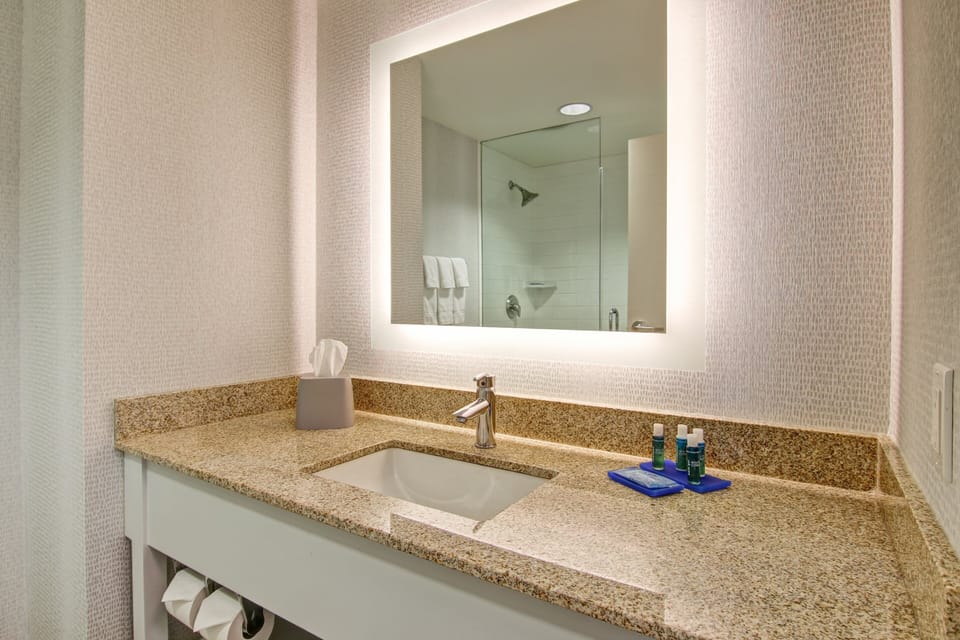 Free toiletries, hair dryer, towels