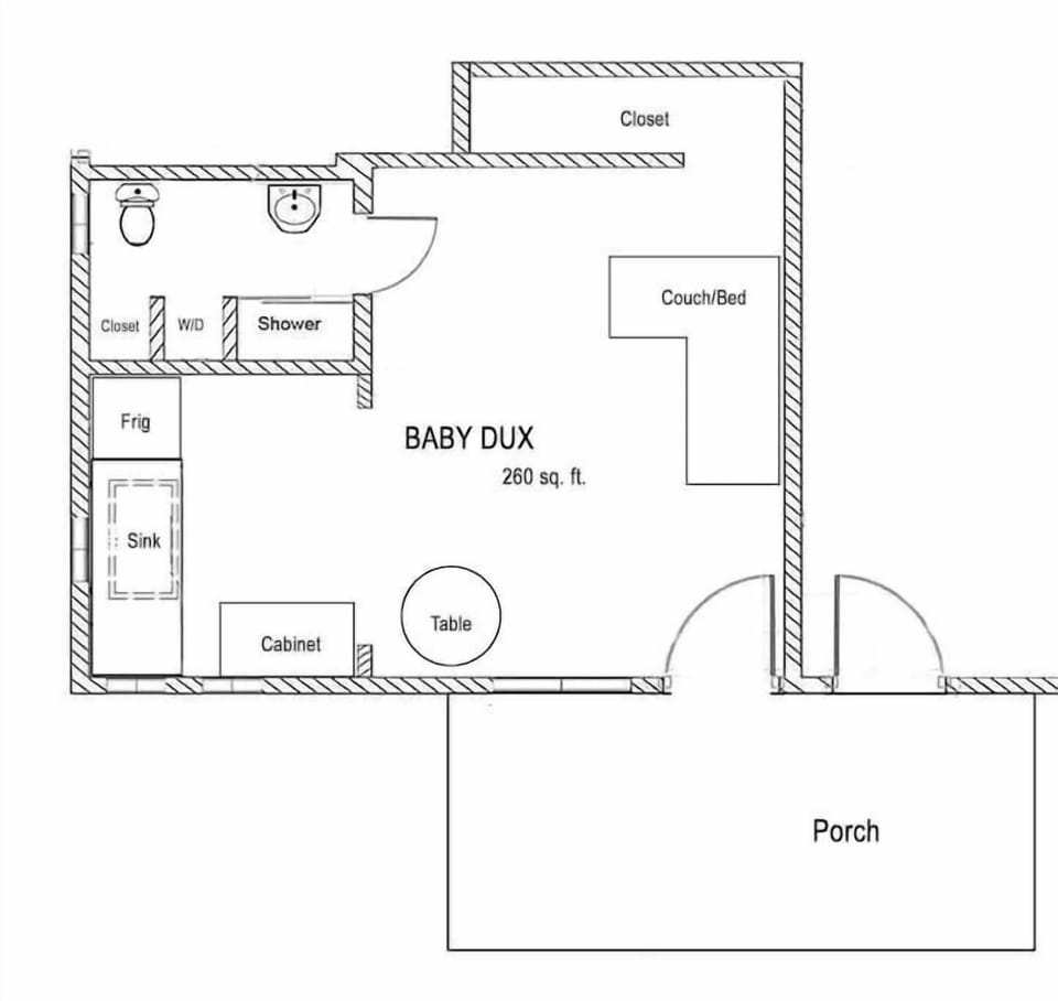 Floor plan of the Studio.