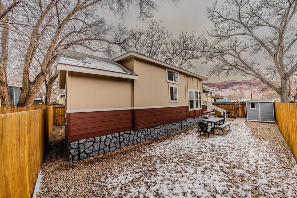 Picnic area and charcoal grill