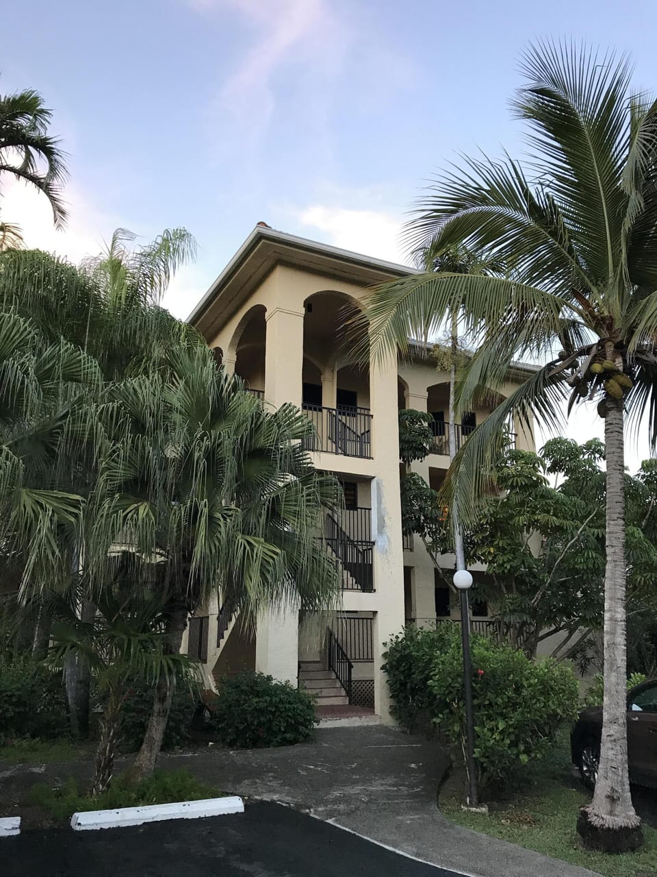 Condo entrance stairs