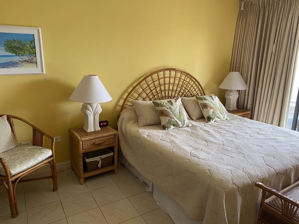 King bed in master bedroom 