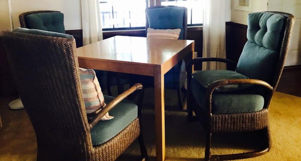 Game table with South Lake view