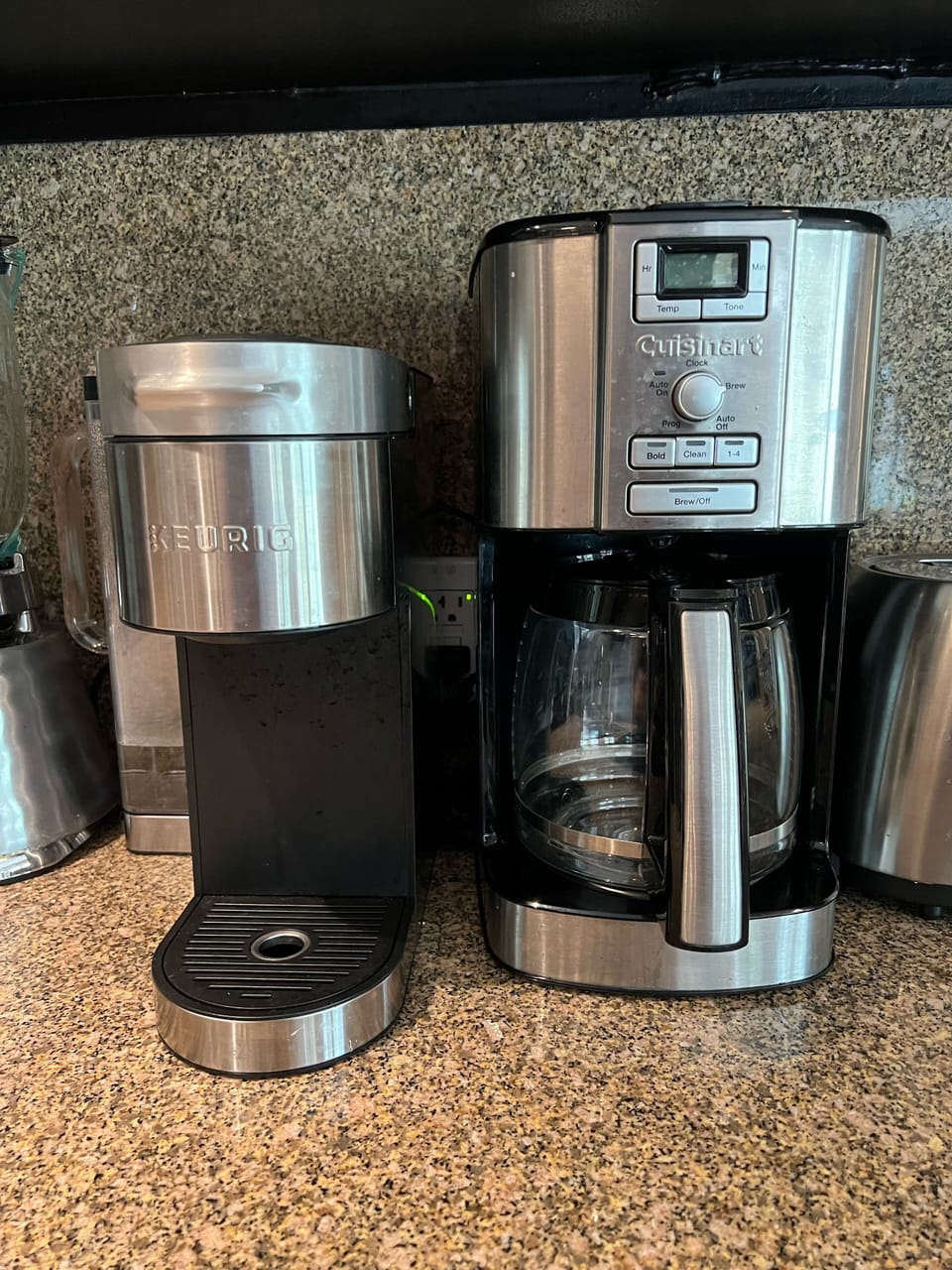 Keurig coffeemaker and a drip coffee maker too. 