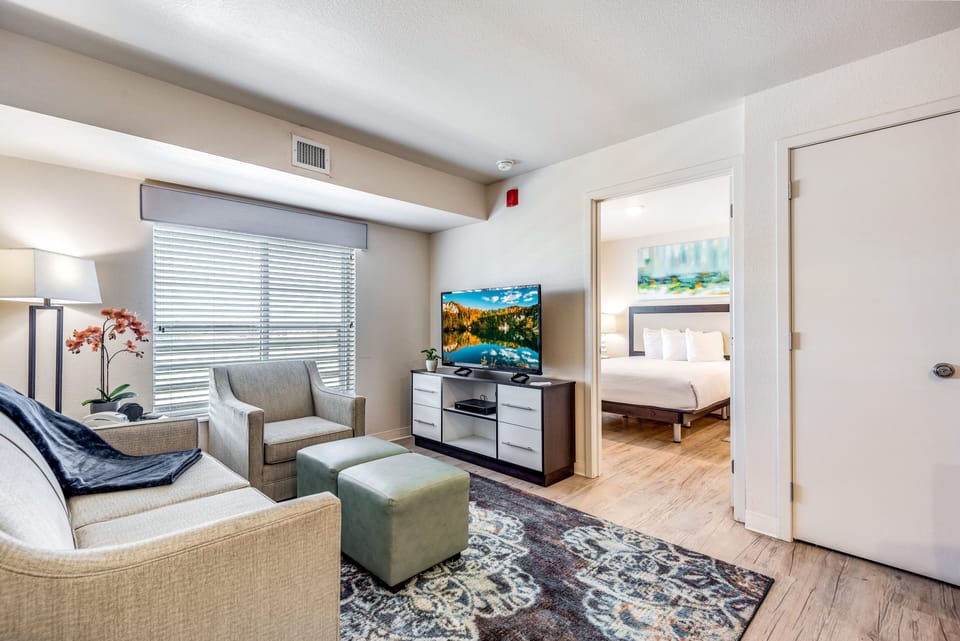 Two Bedroom Suite with Full Kitchen | Living area | Flat-screen TV
