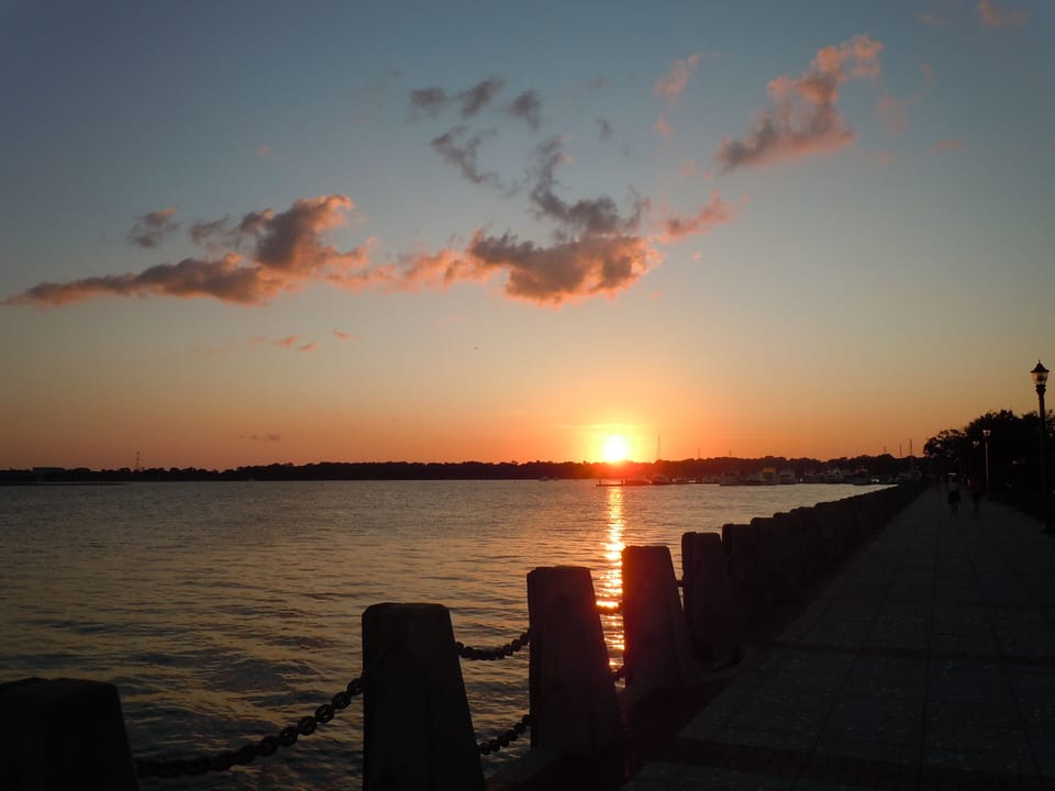 Watch a breathtaking sunset over the Beaufort River from the waterfront park.
