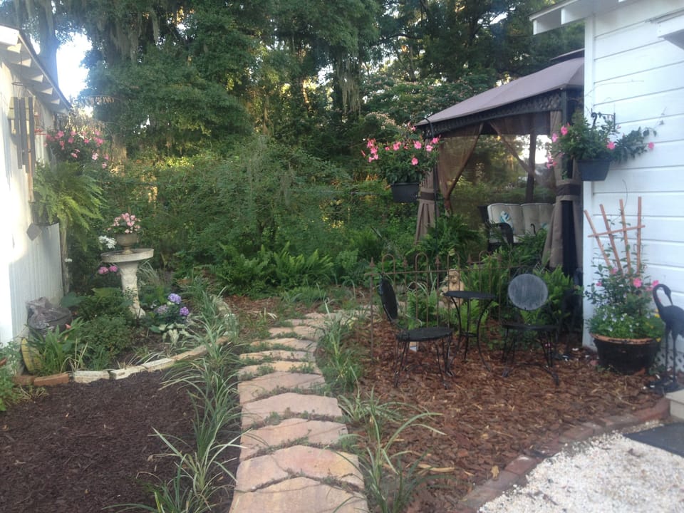 Walkway to your private deck.