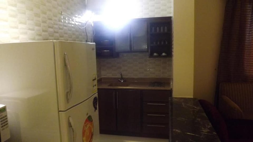 Apartment, 1 Bedroom, Kitchen | Private kitchen | Fridge, electric kettle, cleaning supplies