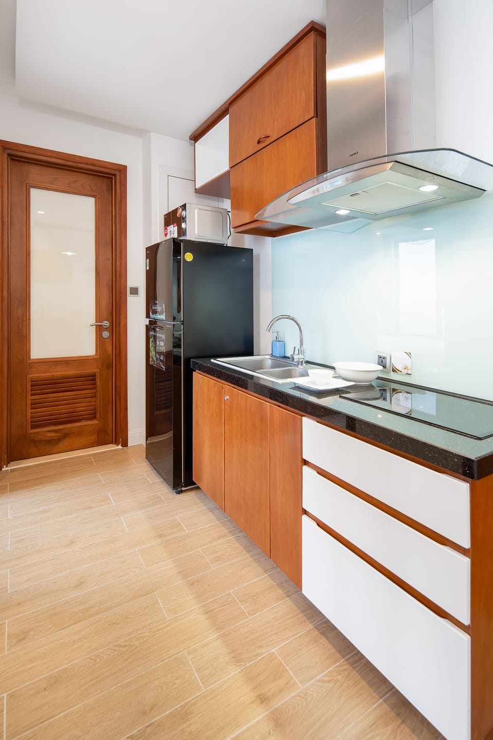 Mini-fridge, electric kettle