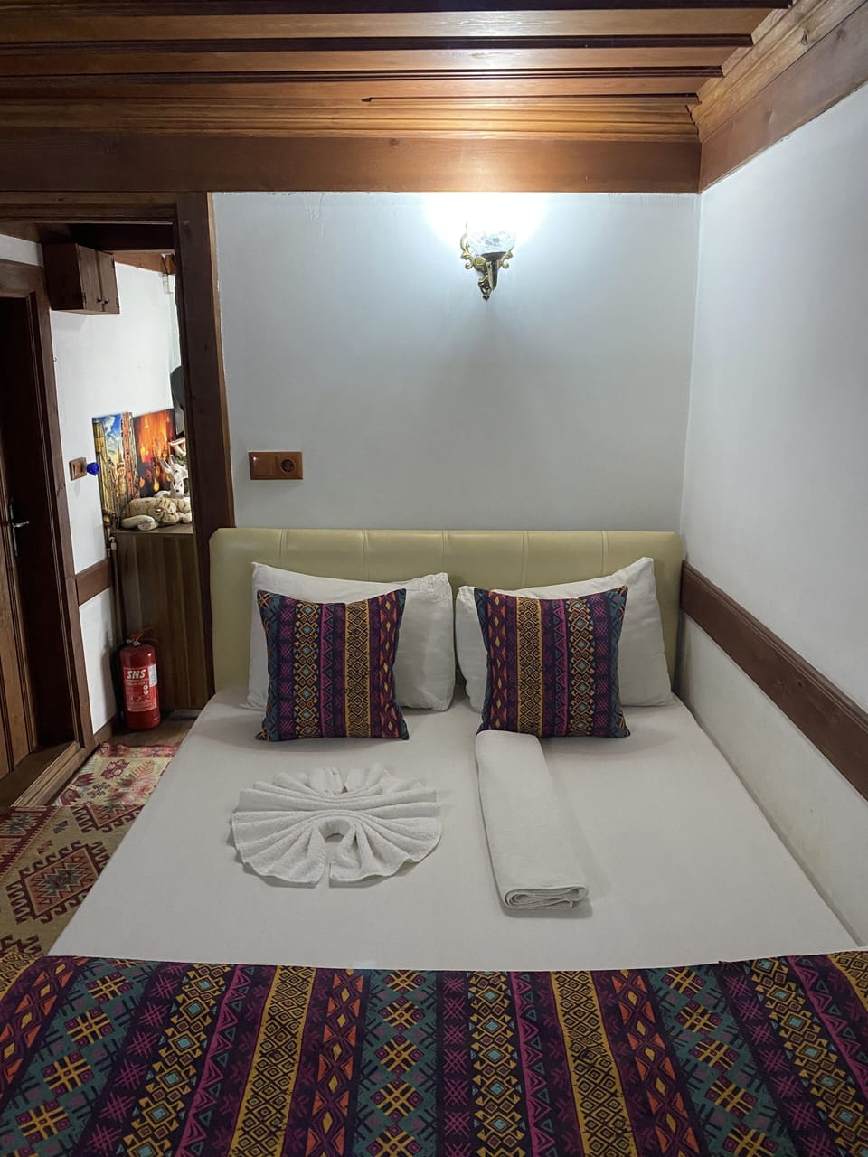 Premium bedding, desk, laptop workspace, free WiFi