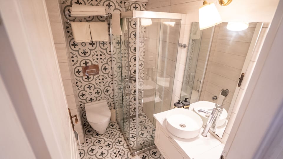 Standard Double Room | Bathroom | Shower, free toiletries, hair dryer, bathrobes