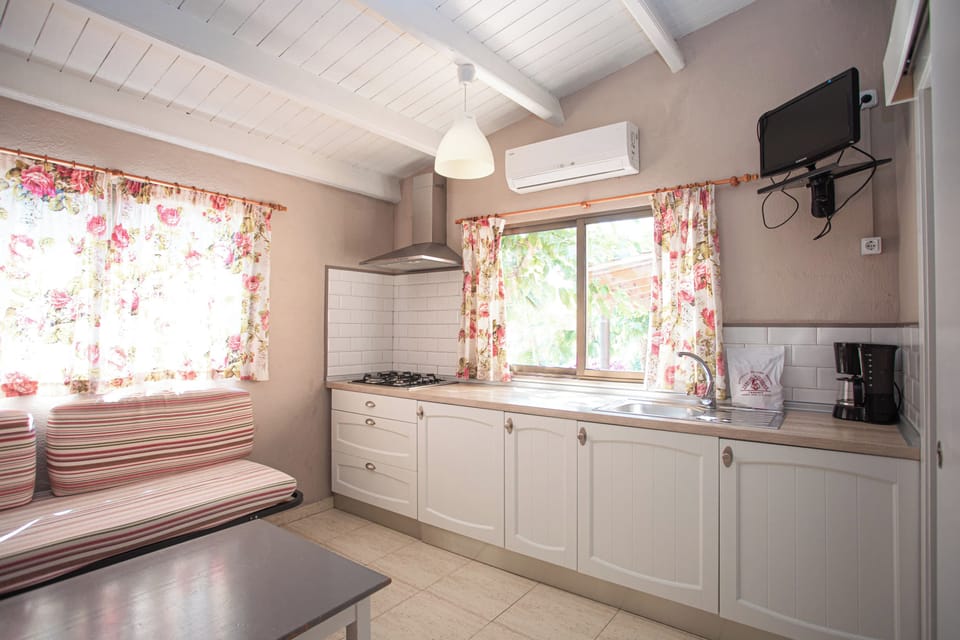 Villa, 2 Bedrooms | Private kitchen | Fridge, microwave, stovetop, electric kettle