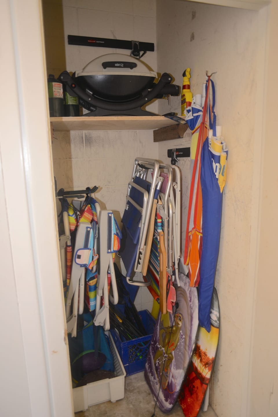 Storage closet on ground floor.