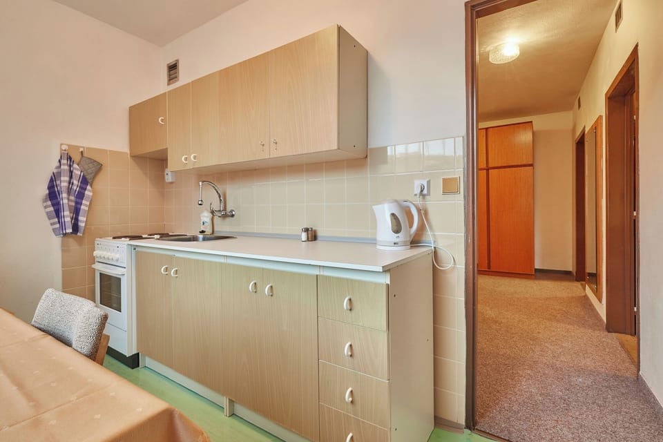 Two-Bedroom Apartment with Spa Package | Private kitchen | Full-size fridge, microwave, oven, stovetop