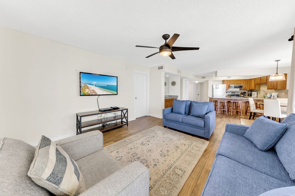 Premium Condo, 3 Bedrooms, Balcony | Living room | Flat-screen TV