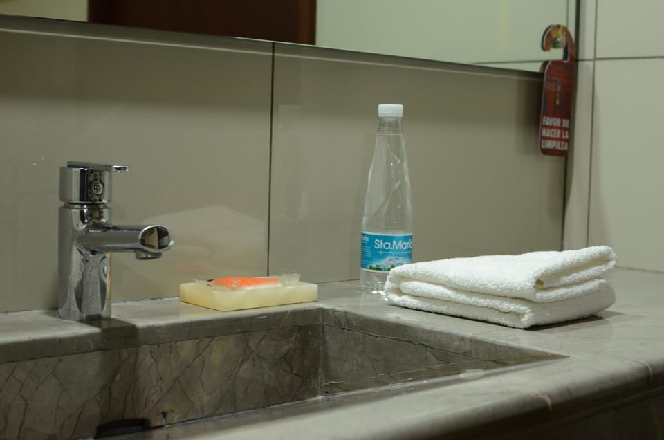 Shower, free toiletries, hair dryer (on request), towels