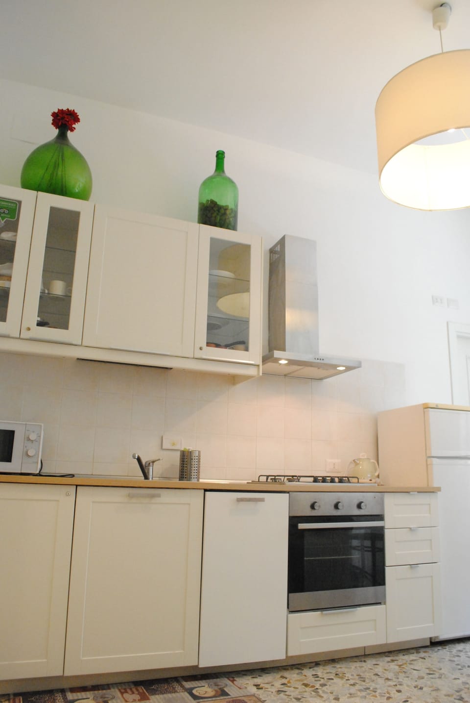 Fridge, oven, stovetop, cookware/dishes/utensils
