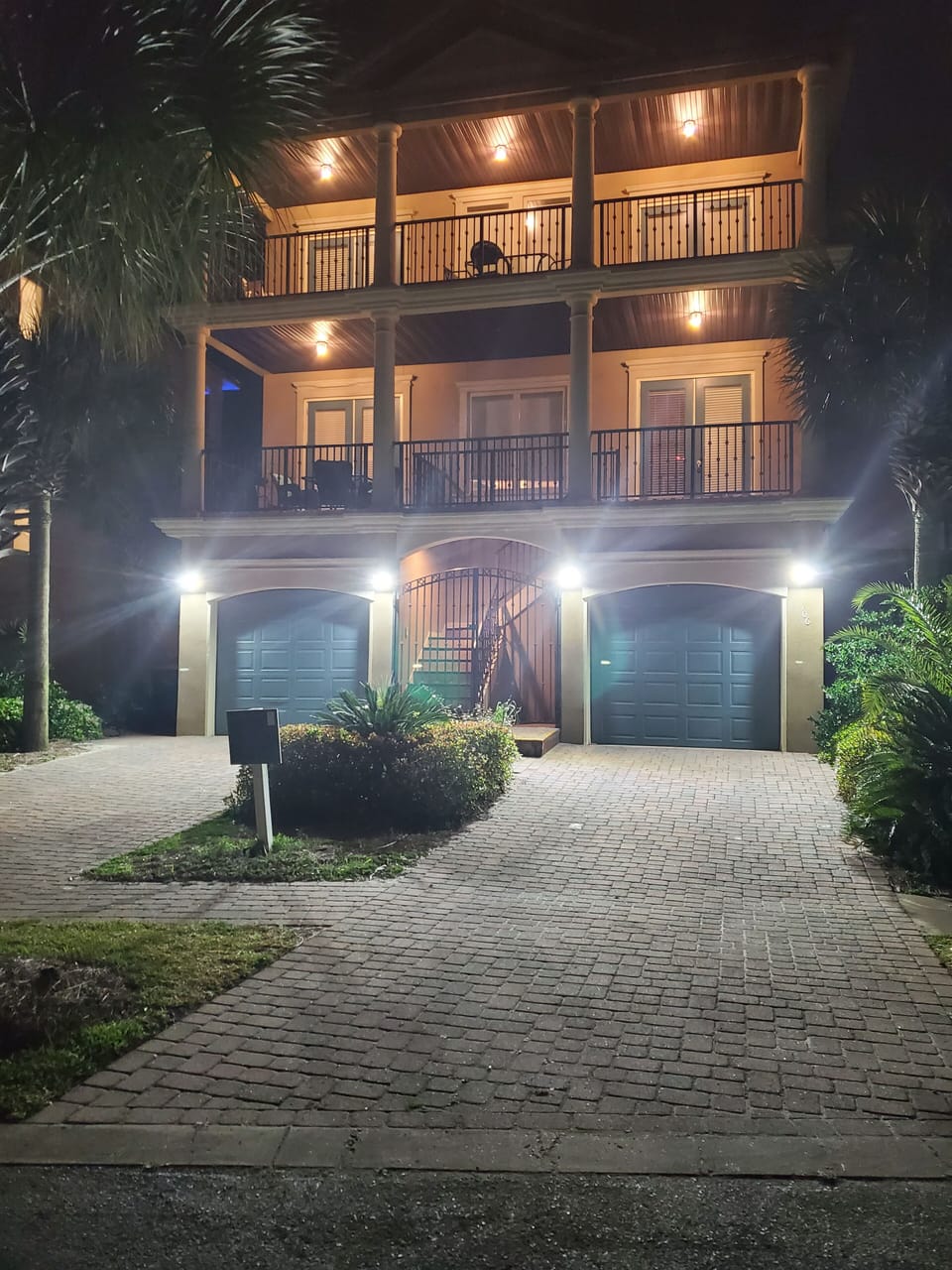 FRONT OF HOUSE AT NIGHT