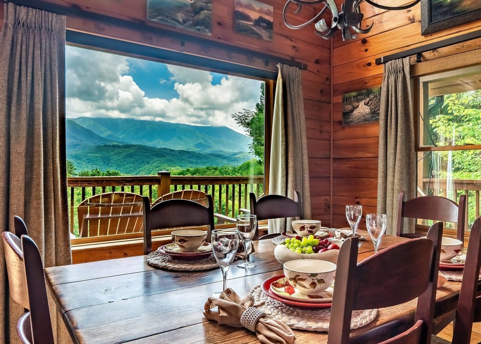 Whether inside or out, the views are ever present!  What a dining experience!