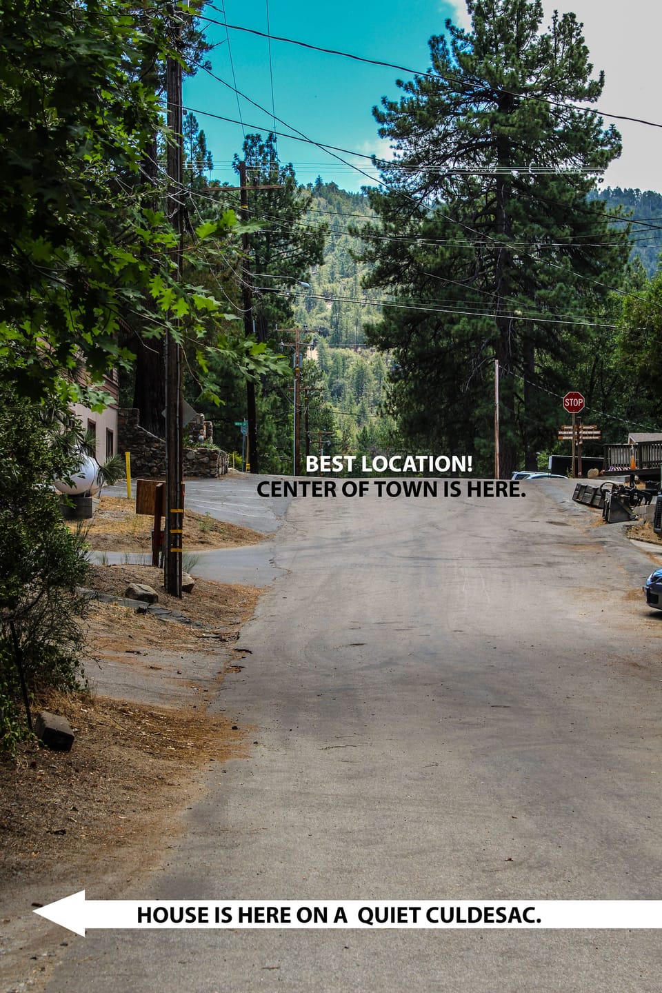 BEST LOCATION! 1 block from the center of town yet totally quiet and private.