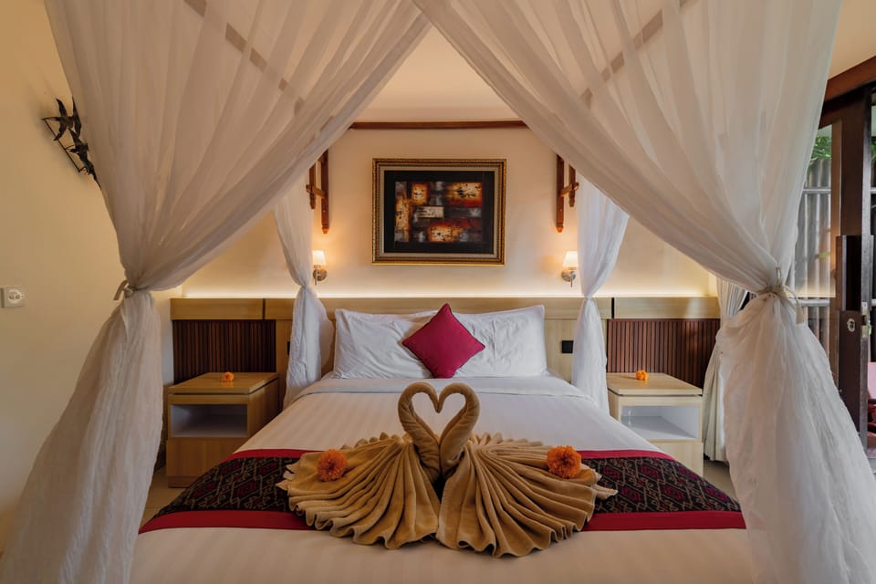 Deluxe Double Room, 1 Bedroom, Pool View, Ground Floor | Minibar, in-room safe, desk, free WiFi