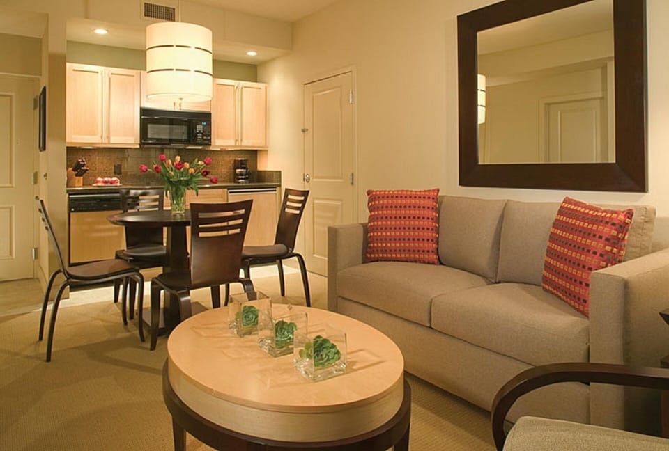 Kitchenette and Living Area (Furnishings may vary)