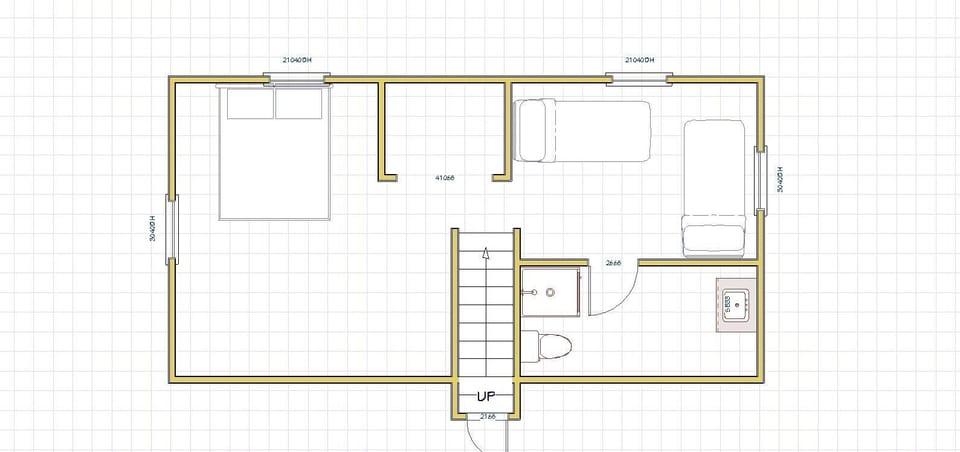 Upstairs floor plan