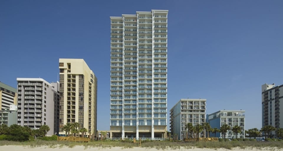View of building from beach