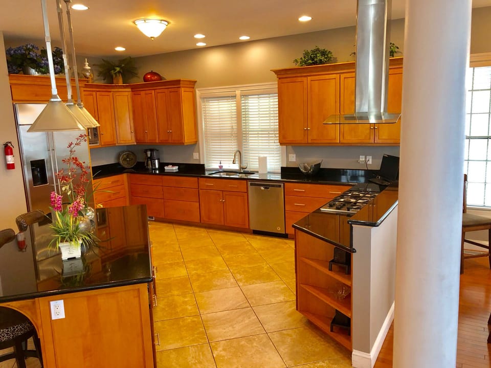 Spacious gourmet kitchen in open layout 2nd Floor living area