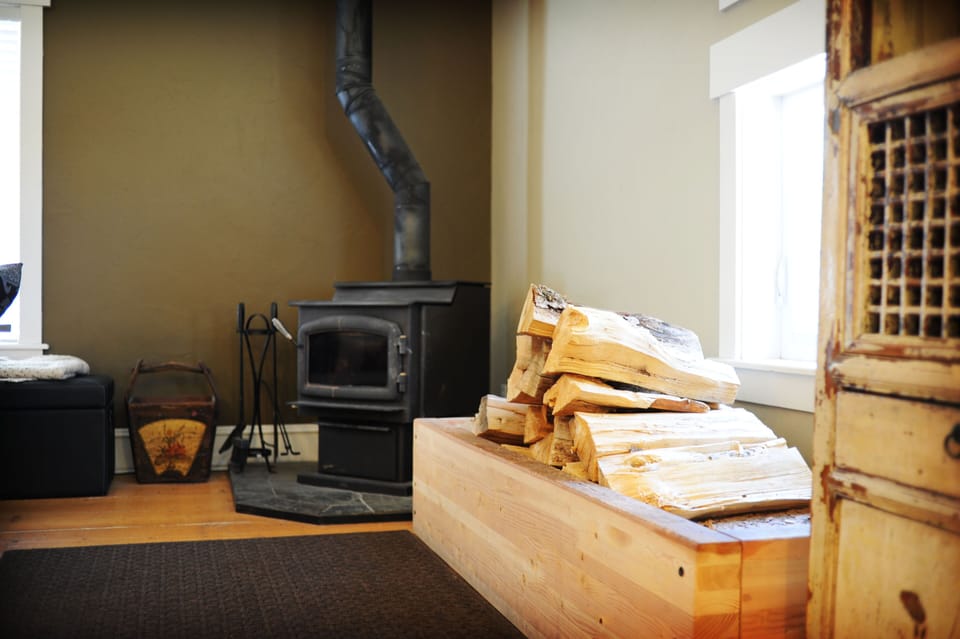 Plenty of wood for the winter season compliments nest-controlled central heating