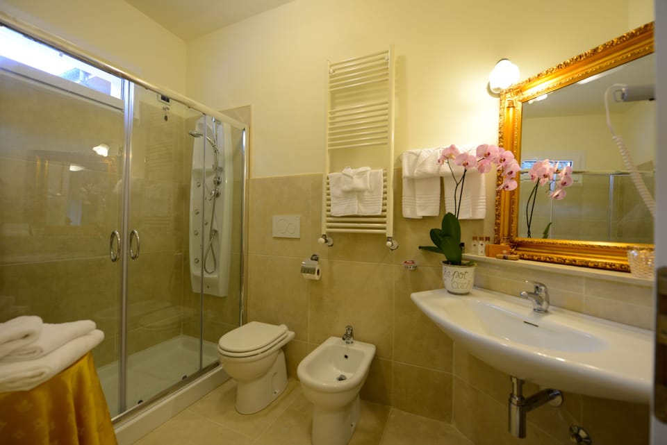 Tripla Classic | Bathroom | Shower, hair dryer, bidet, towels