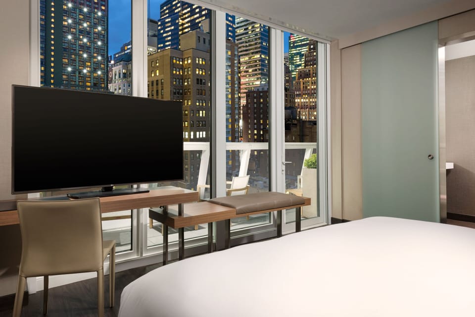 In-room safe, desk, laptop workspace, blackout drapes