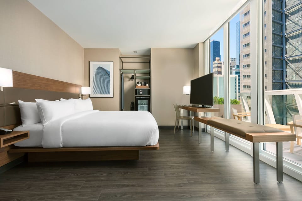In-room safe, desk, laptop workspace, blackout drapes
