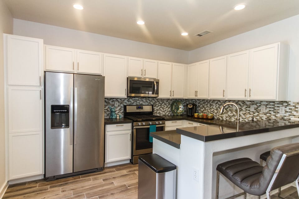 Kitchen features new appliances & Engineered Stone Countertops.