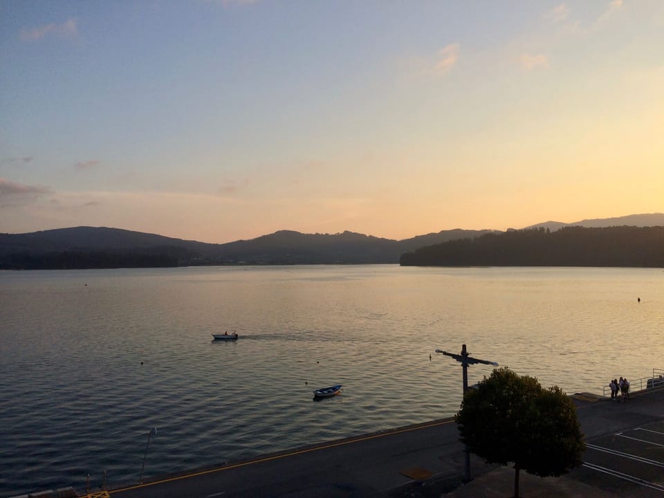 View from the flat at sunset