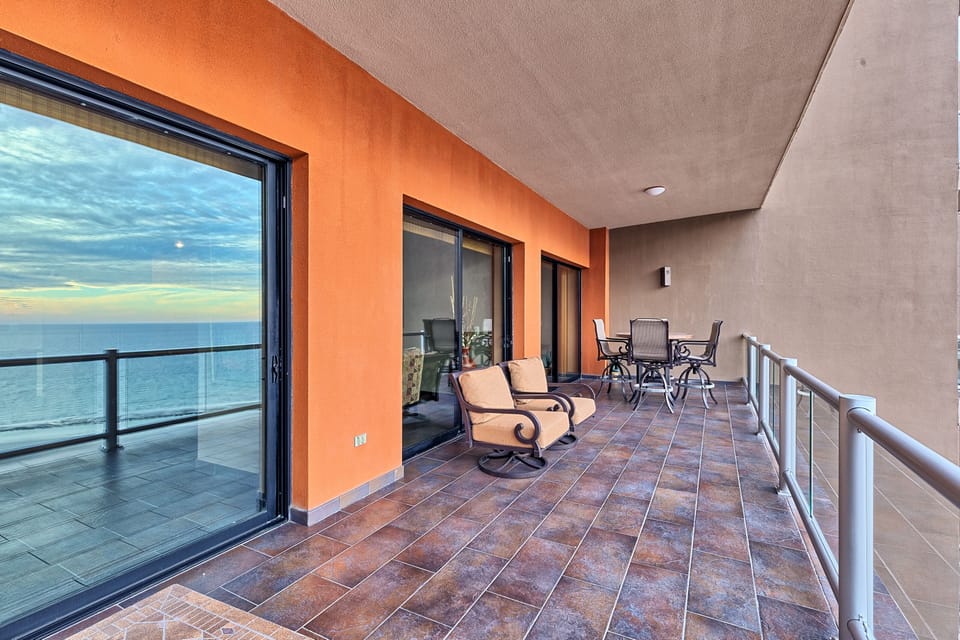 The balcony is where many people spend their time.