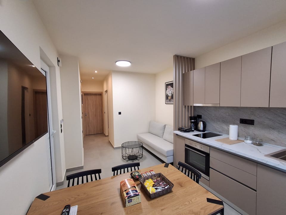 DELUXE-APARTMENT-2 BEDROOM-2 BATHROOMS- COUNTRYSIDE AND SEA VIEW | Private kitchen | Full-size fridge, oven, stovetop, espresso maker