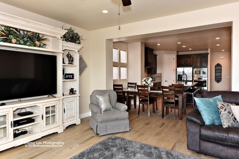 House, Multiple Beds, Mountain View (Red Rock Vista) | Living area | Flat-screen TV, DVD player, foosball