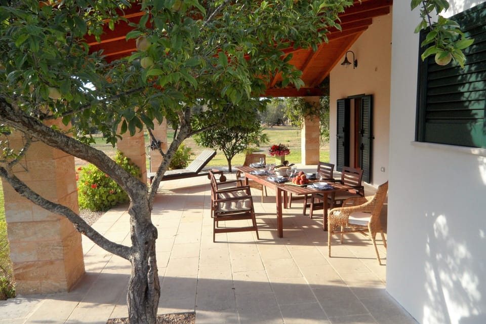 Large covered terrace for al fresco dining and shade from midday sun