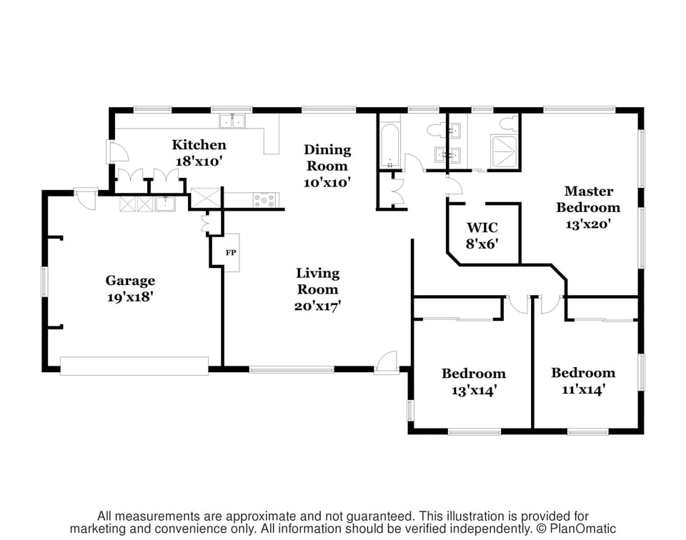 Floor Plan - Spacious 1500 Sq Ft Living Space Plus 340 Sq Ft Garage