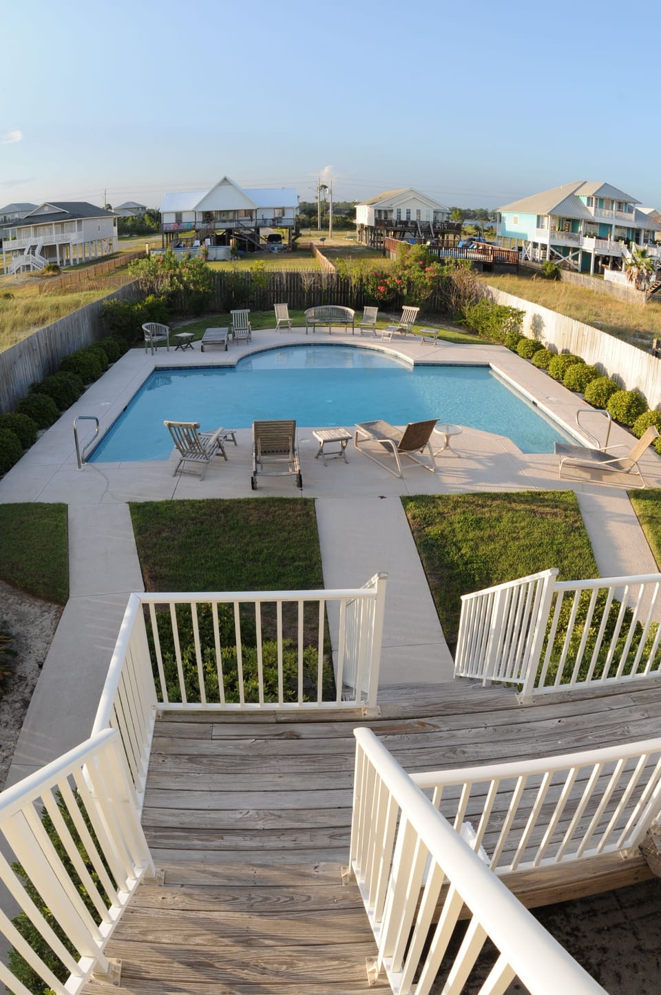 In-ground pool with sundeck