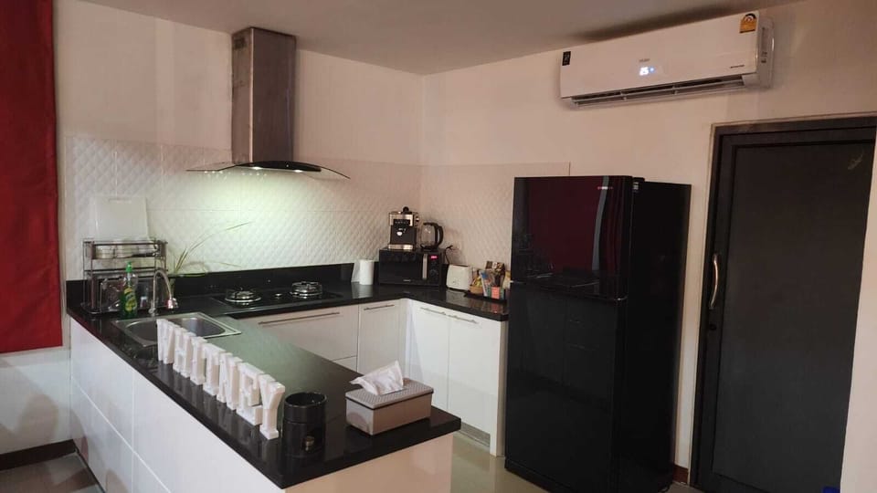 Family Villa, 2 Bedrooms | Private kitchen | Espresso maker, coffee/tea maker, full-size fridge, microwave