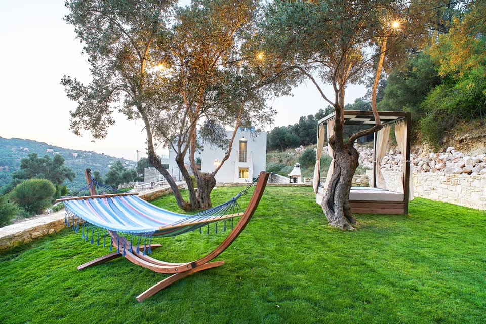 Garden area with private sunbeds.