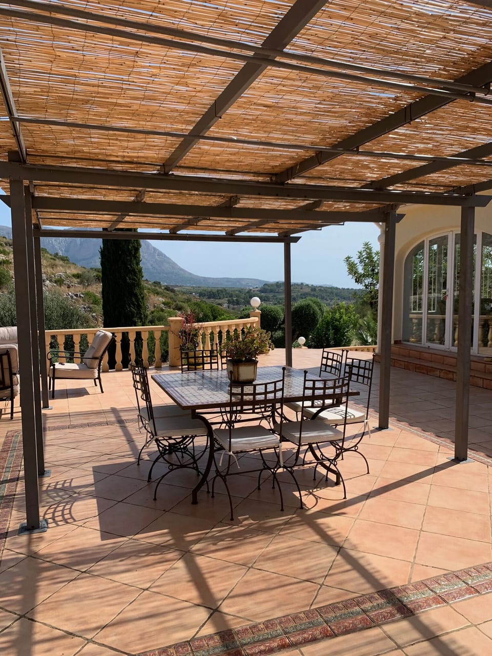 Upper terrace with seating